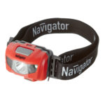Фонарь налобный Navigator светодиодный 1 LED 3 Вт аккумуляторный Li-Pol 600 мАч пластик (140374)